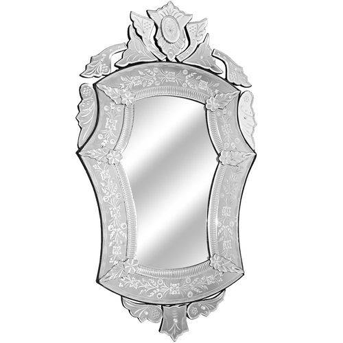 Espelho Veneziano Grande Cristalino com Peças Sobrepostas