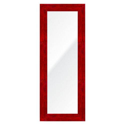 Espelho Vidro P/ Parede Retangular Rustico Vermelho 30x100cm