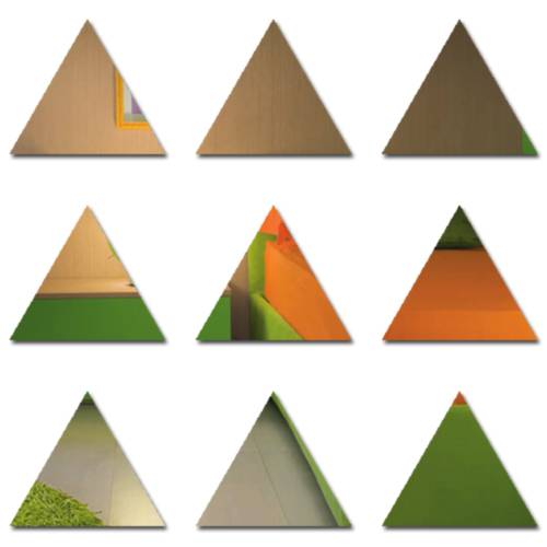 Espelhos Decorativos Mini Triângulos