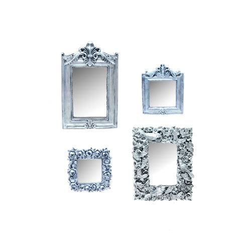 Espelhos Prata em Resina - Arte Retrô (KIT)