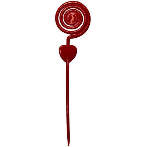 Espiral de Plástico Mirandinha 12 X 2,5 Cm com 10 Unidades - Cor: Vermelho
