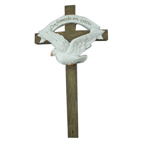 Espírito Santo na Cruz 25cm - Enfeite Resina