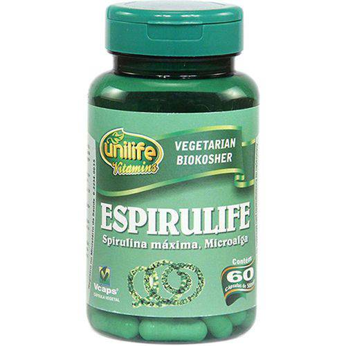 Espirulife 60 Cápsulas 500mg Spirulina - Unilife