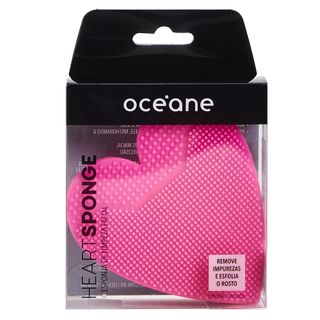 Esponja de Limpeza Facial Océane - Heart Sponge Pink 1 Un
