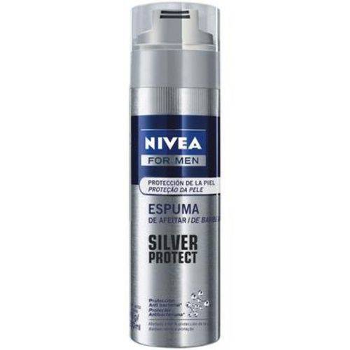 Espuma de Barbear Nivea Men Silver Protect - 200ml