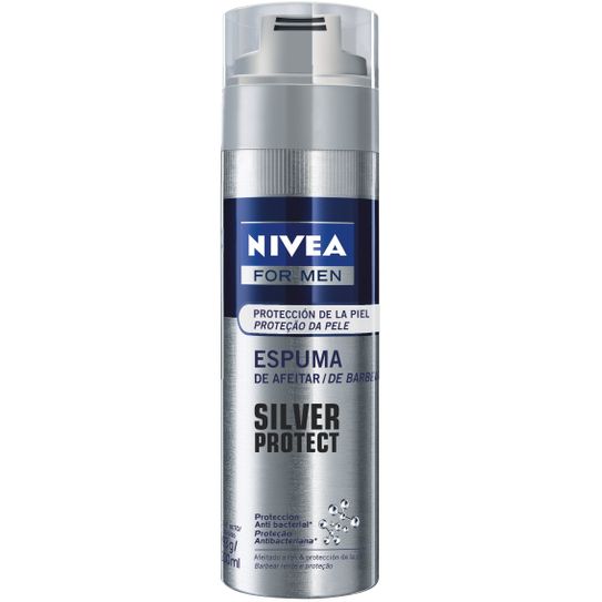 Espuma de Barbear Nivea Silver Protect 200ml/195g