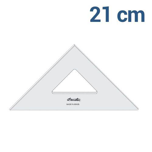 Esquadro Trident / Desetec 21 Cm 45°|45°|90° Sem Escala - 2521