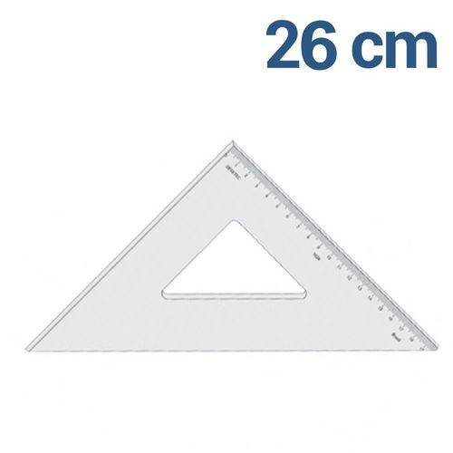 Esquadro Trident / Desetec 45°|45°|90° com Escala 26cm - 1537