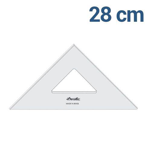 Esquadro Trident / Desetec 28 Cm 45°|45°|90° Sem Escala - 2528