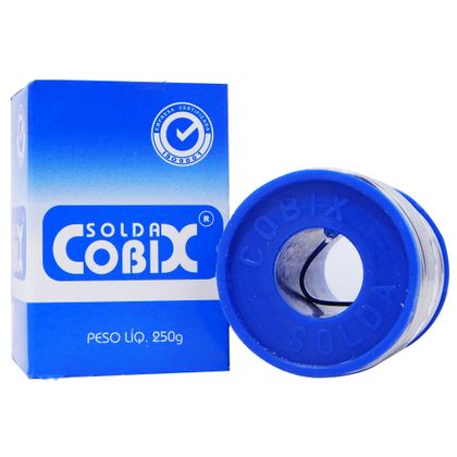 Estanho Cobix P/ Solda Rolo Azul - Fio 1,0 MM - 250g