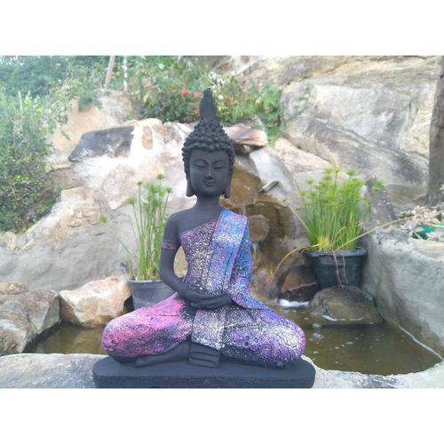 Estátua Buda Hindu Meditando + Incenso