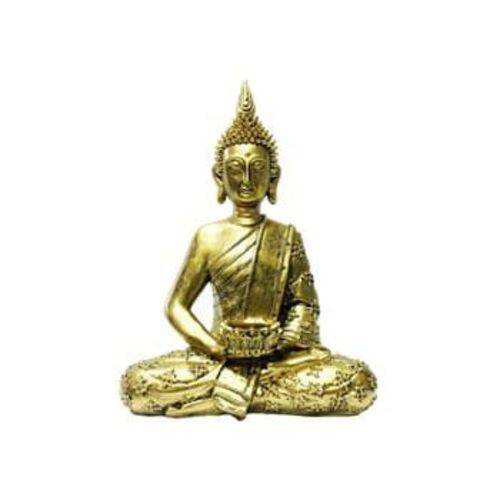 Estátua Buddha Tibetano Meditando em Resina