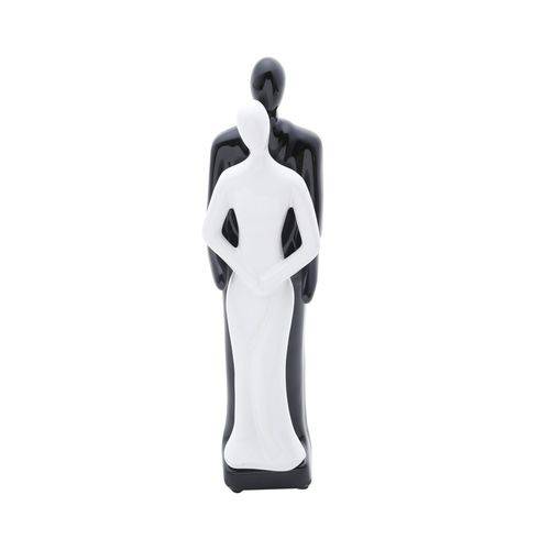 Estatueta Figurino Casal 30cm Black And White de Ceramica Prestige - R2037