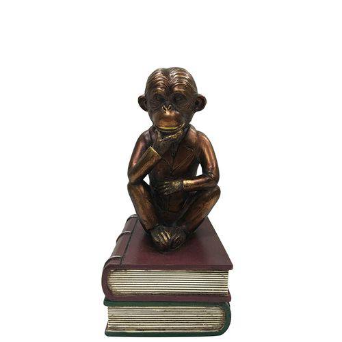 Estatueta Macaco com Livros Studio Collection Xpr5173