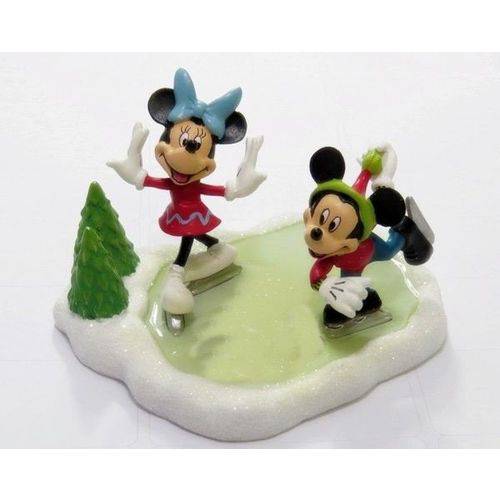 Estatueta Original Disney Mickey e Minnie Patinadores