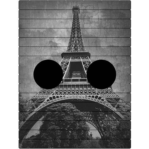 Esteira Flexivel 3mm para Braço de Sofá Porta Copos Estampado Torre Eiffel - Cia Laser