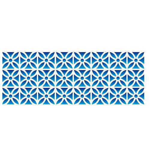 Estêncil para Pintura Simples 10x30 Estampa Azulejo - Opa1994 - Opa