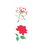 Estêncil para Pintura Simples 10x30 Flor Rosa I OPA1869 - Opa