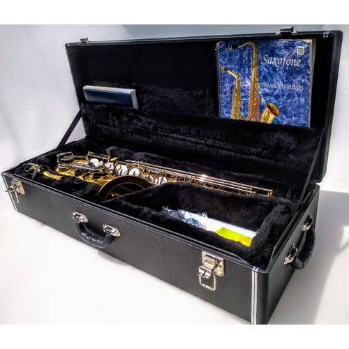 Estojo Case para Saxofone Tenor com Compartimento Cor Preta - Kromus
