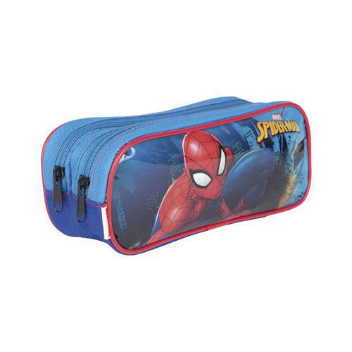 Estojo 2 Compartimentos Homem Aranha Spider-man 19x Original