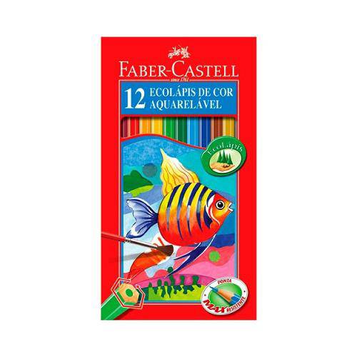 Estojo de Lápis de Cor 12 Cores Aquarelável Faber Castell