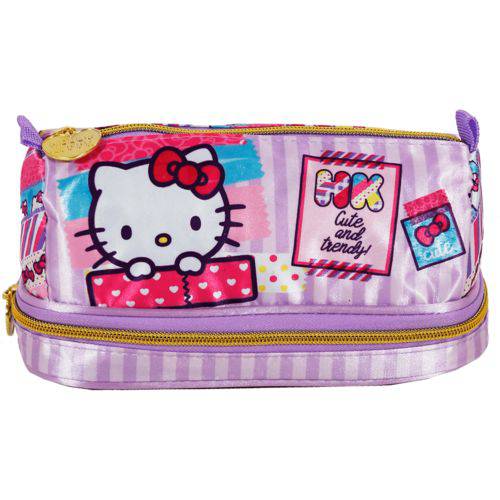 Estojo Duplo Hello Kitty Washi Pink - 7885 - Artigo Escolar - Único