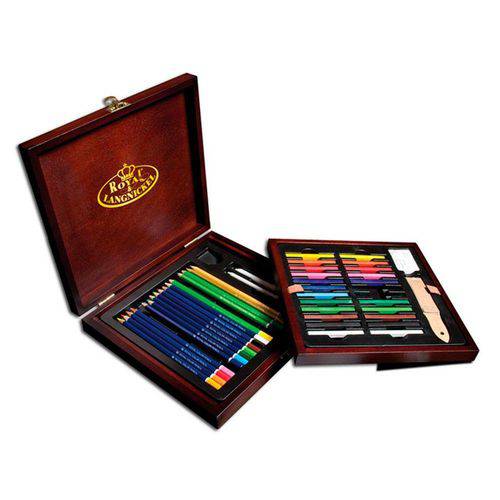 Estojo Luxo Lápis de Cor Royal Langnickel 48 Peças - Rset-Draw1600
