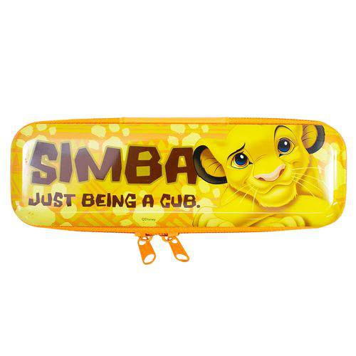 Estojo Metal Amarelo Simba Rei Leão 6x3.5x19cm - Disney