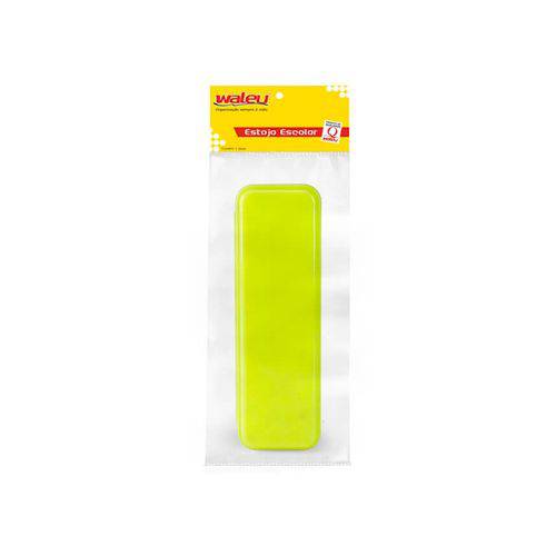 Estojo Plástico Plus Neon Amarelo Waleu
