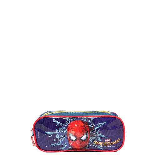 Estojo Sestini 2 Compartimentos Spiderman 18 X Azul/Vermelho