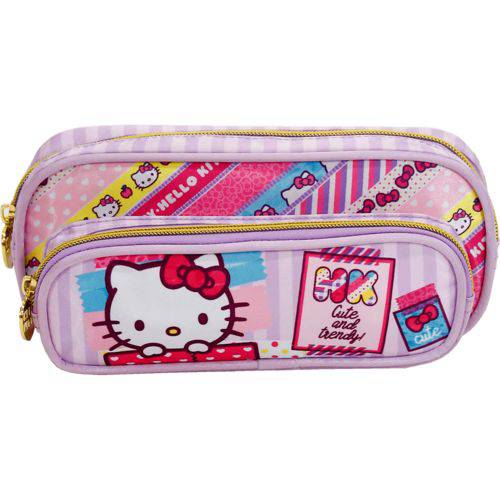 Estojo Simples Hello Kitty Washi Pink - 7886 - Artigo Escolar - Único