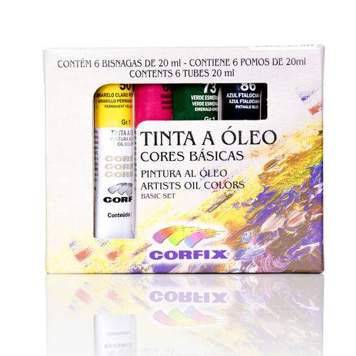 Estojo Tinta Óleo Corfix 20 Ml 6 Cores - 30021
