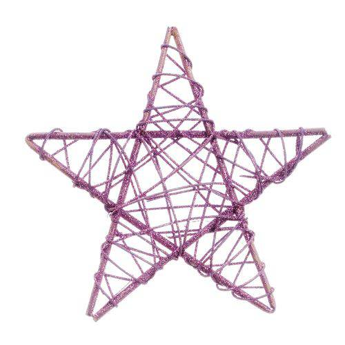 Estrela Decoração Natal 20cm Lilás