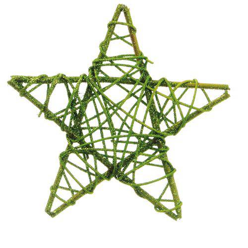 Estrela Decoração Natal 15cm Verde