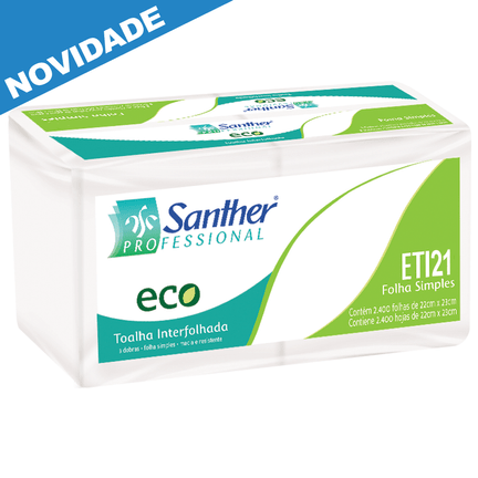 ETI21 - Papel Toalha Santher Fs ECO 2100 Folhas