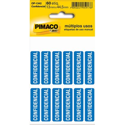 Etiqueta Adesiva Confidencial 13x44,5mm - Pimaco Pimaco