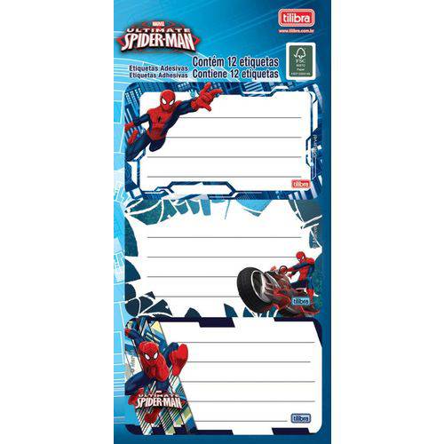 Etiqueta Adesiva Escolar Tilibra Spider Man - Sortidas