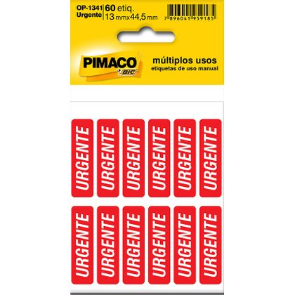 Etiqueta Adesiva Urgente 13x44,5mm - Pimaco Pimaco