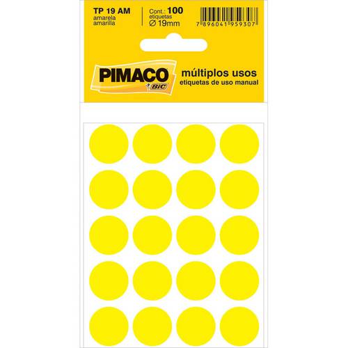 Etiqueta Autoadesiva Circular Tp19mm Pimaco