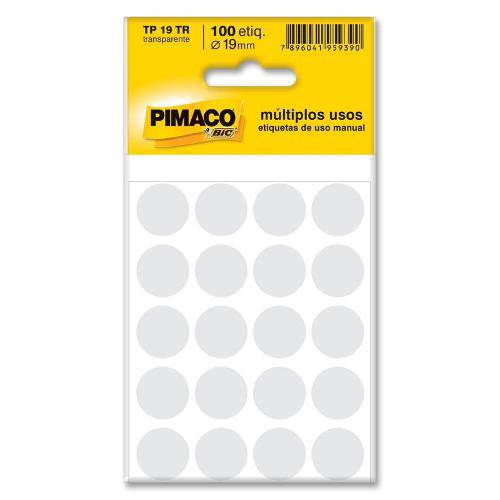 Etiqueta Cartela Color Tp-19 Transparente Pimaco C/100