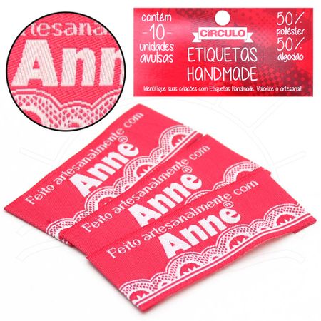 Etiqueta Handmade - Feito Artesanalmente com Anne