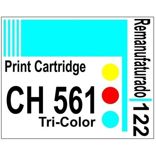 Etiqueta para Cartucho Hp122 Color (Ch562) - 10 Unidades
