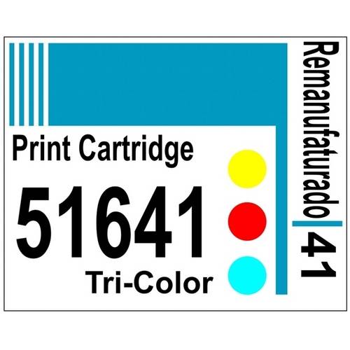 Etiqueta para Cartucho Hp41 Color (51641) - 10 Unidades