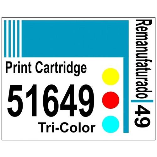 Etiqueta para Cartucho Hp49 Color (51649) - 10 Unidades