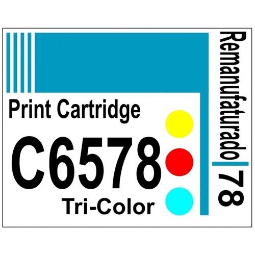 Etiqueta para Cartucho Hp78 Color (C6578) - 10 Unidades