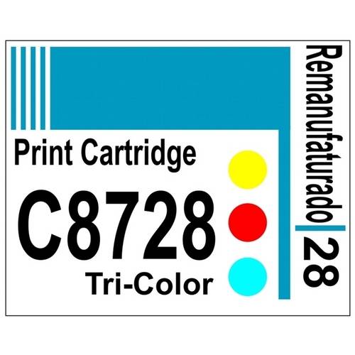 Etiqueta para Cartucho Hp28 Color (C8728) - 10 Unidades