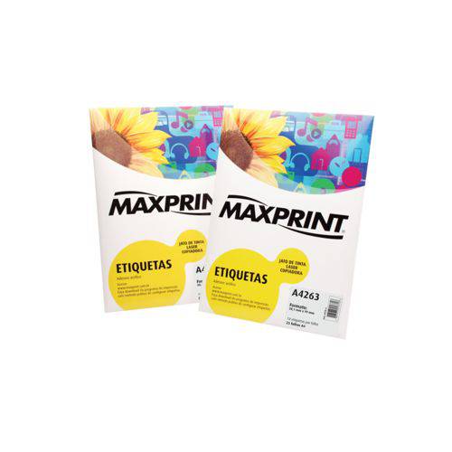 Etiqueta para Impressora a Laser com 100 Folhas 101,6x84,7 492204 - Maxprint