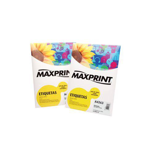 Etiqueta para Impressora a Laser com 100 Folhas 106,36x138,11 493507 - Maxprint