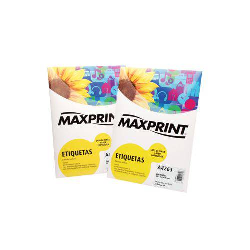 Etiqueta para Impressora a Laser com 100 Folhas 215,9x279,4 492219 - Maxprint