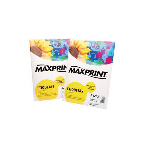 Etiqueta para Impressora a Laser com 100 Folhas 25,4x99mm 493655 - Maxprint